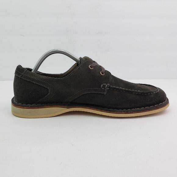 Andrew Marc Dorchester Brig Mens Size 9 Gray Suede Oxford Boat Shoes main image 5